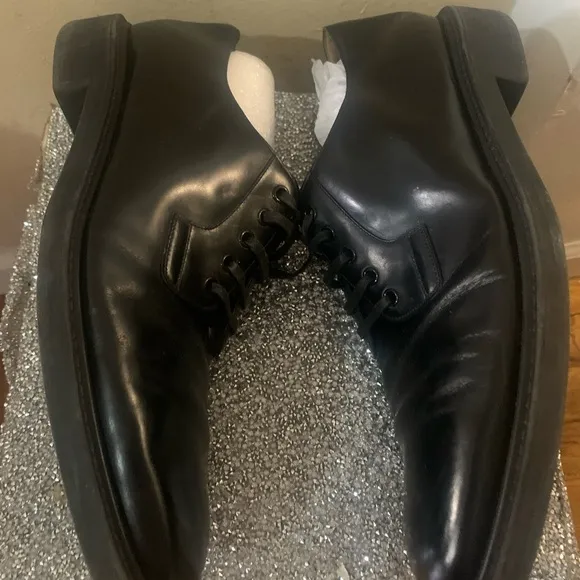 Louis Vuitton Paris Black Leather Dress Shoes