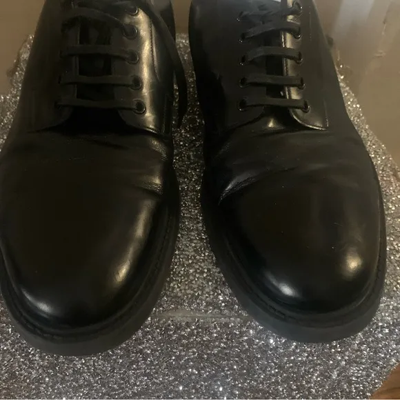 Louis Vuitton Paris Black Leather Dress Shoes
