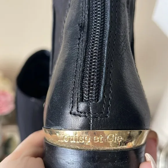 Louise et Cie Women Lo Vallery Tall Black Leather Boots Black size 7.5