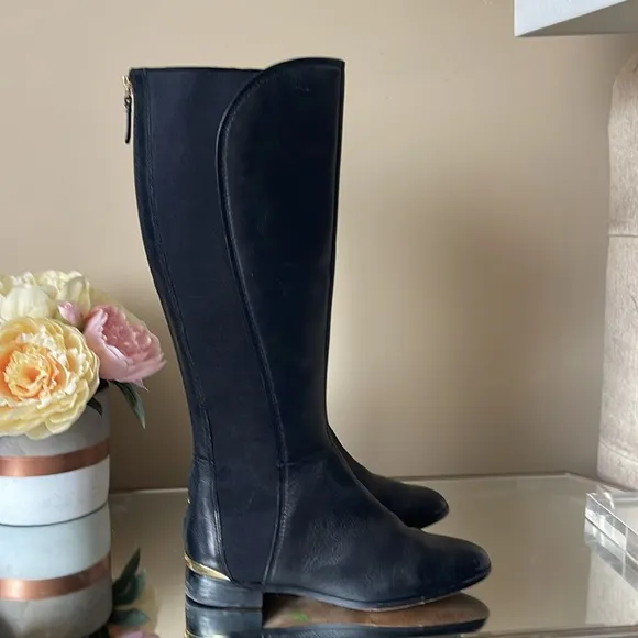 Louise et Cie Women Lo Vallery Tall Black Leather Boots Black size 7.5