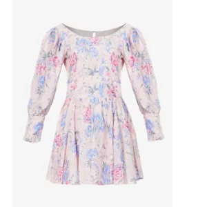 LOVESHACKFANCY Ross Floral-print Cotton and Silk-blend Mini Dress - XS