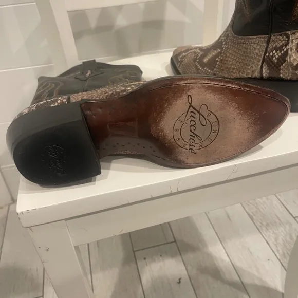 Lucchese Python Cowboy boots Size 9D
