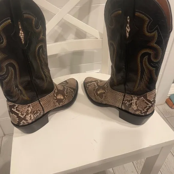 Lucchese Python Cowboy boots Size 9D