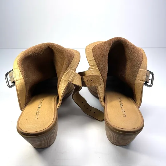 Lucky Brand Booties Size 10M Women's Bray Buckle Slingback Peep-Toe