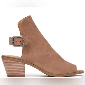 Lucky Brand Booties Size 10M Women's Bray Buckle Slingback Peep-Toe