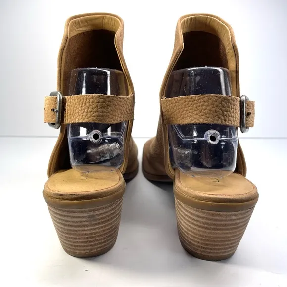 Lucky Brand Booties Size 10M Women's Bray Buckle Slingback Peep-Toe