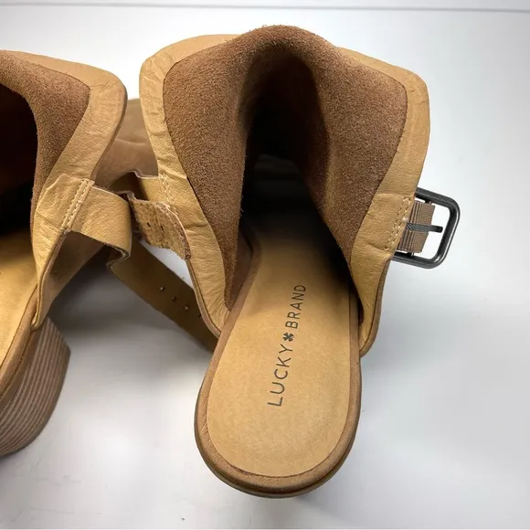 Lucky Brand Booties Size 10M Women's Bray Buckle Slingback Peep-Toe