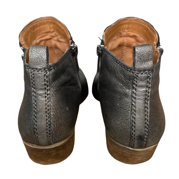 LUCKY BRAND Metallic Basel Ankle Bootie Double Zip Women’s size 8