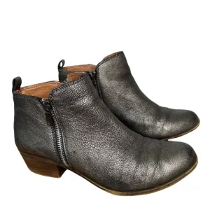 LUCKY BRAND Metallic Basel Ankle Bootie Double Zip Women’s size 8