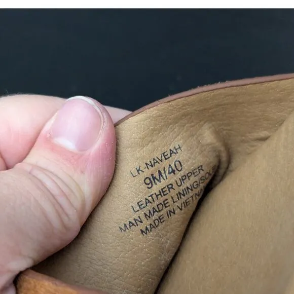 Lucky Brand Naveah Espadrille Sandals Carmel Brown Tan Open Toe Heels Womens 9