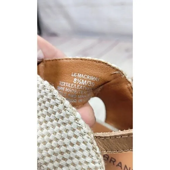 Lucky Brand Macrimay Espadrille Wedge Sandals Women's Size 8.5