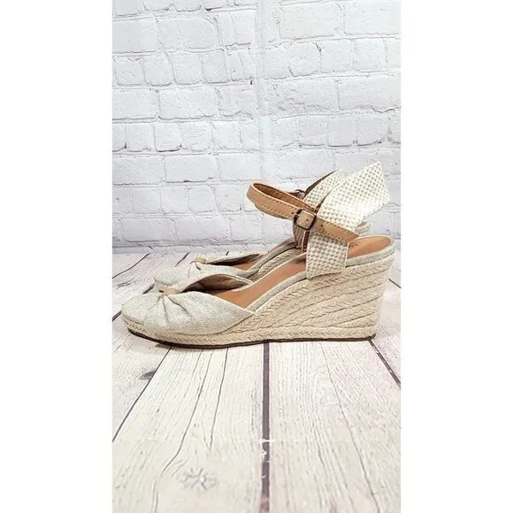 Lucky Brand Macrimay Espadrille Wedge Sandals Women's Size 8.5