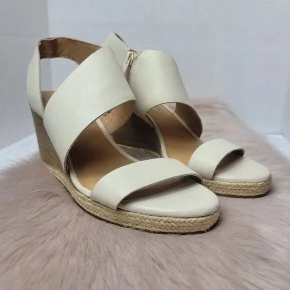 Lucky Brand Womens LK-Lowden Wedge Platform Sandals Sandshell Size 8.5 M US