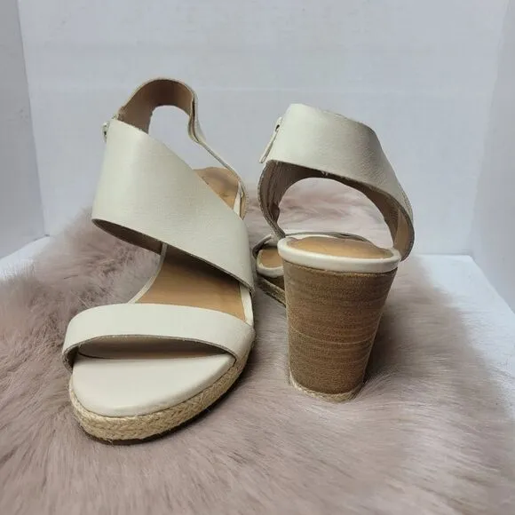 Lucky Brand Womens LK-Lowden Wedge Platform Sandals Sandshell Size 8.5 M US