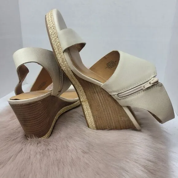 Lucky Brand Womens LK-Lowden Wedge Platform Sandals Sandshell Size 8.5 M US