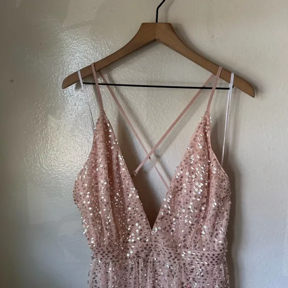 Lulus | Jane Ann Blush Pink Sequin Maxi Dress