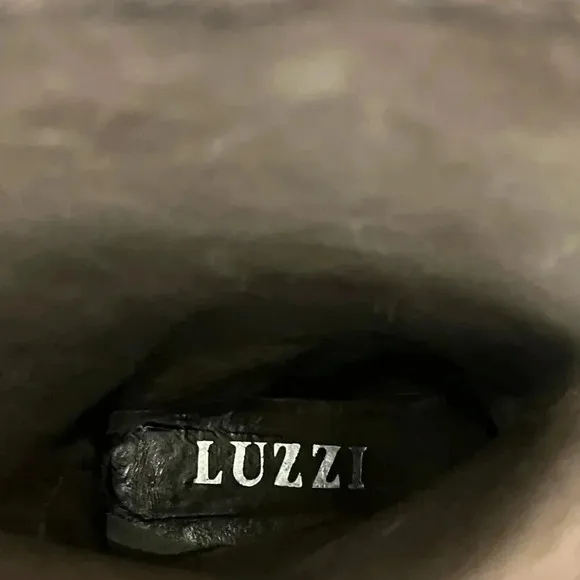 Luzzi Made in Italy Genuine Leather Boots Boho with Velvet like Crotched trim