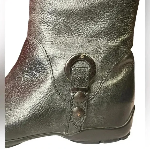 Luzzi Made in Italy Genuine Leather Boots Boho with Velvet like Crotched trim