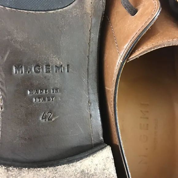 M. Gemi Dress Shoes Lace Up Derby Mens Sz 42(9.5)