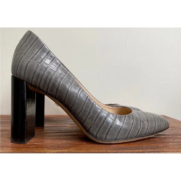 M. Gemi The Lustro Grey Croco Heels Size Size 6