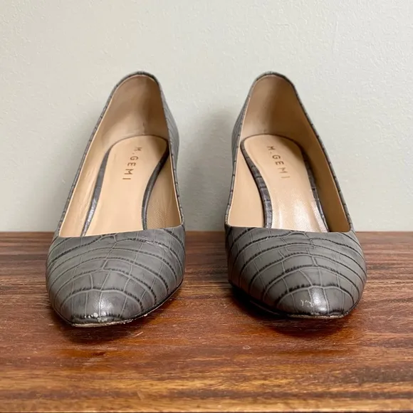 M. Gemi The Lustro Grey Croco Heels Size Size 6