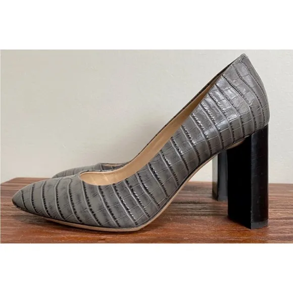 M. Gemi The Lustro Grey Croco Heels Size Size 6