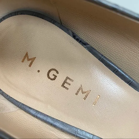 M. Gemi The Lustro Grey Croco Heels Size Size 6