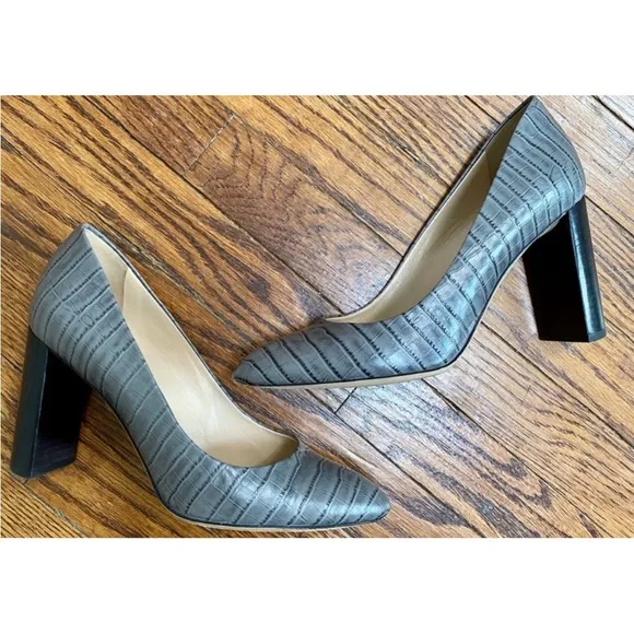 M. Gemi The Lustro Grey Croco Heels Size Size 6