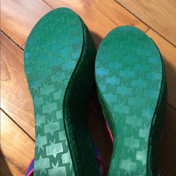 M Missoni polka dot platform espadrille sandals