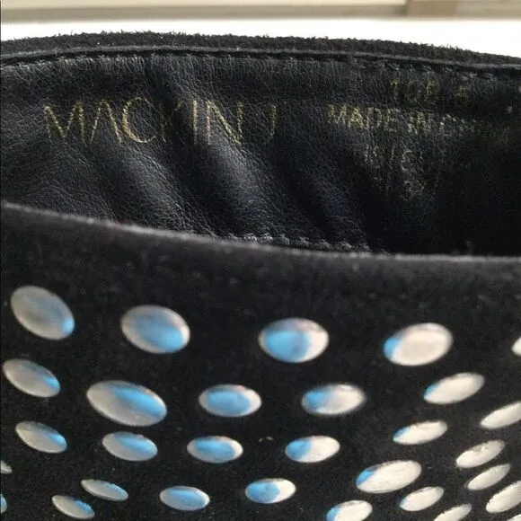 Mackin J 6.5 black studded boots, Western, Vampire