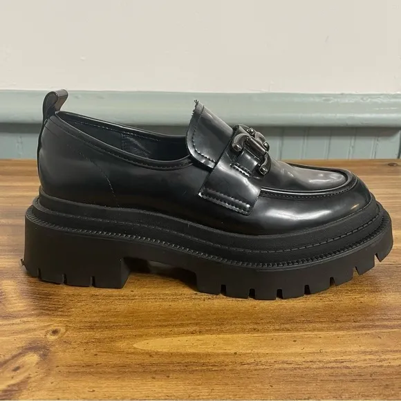 Madden Girl Platforms Black Loafers G Malone Steve Madden Y2K Chunky platforms 8
