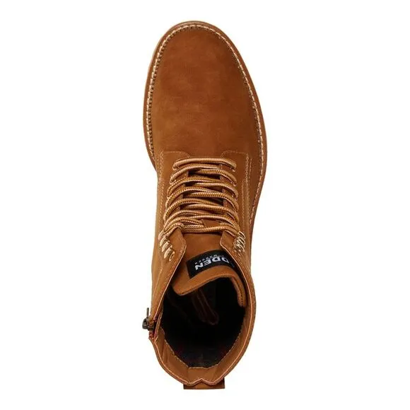 MADDEN Mens Brown Front Heel Pull-Tab M-eminor Toe Block Heel Boots Shoes 9 M