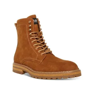 MADDEN Mens Brown Front Heel Pull-Tab M-eminor Toe Block Heel Boots Shoes 9 M