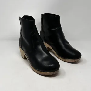 Madewell 1937 The Clog Heel Boots Leather Wood