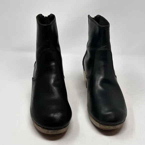 Madewell 1937 The Clog Heel Boots Leather Wood