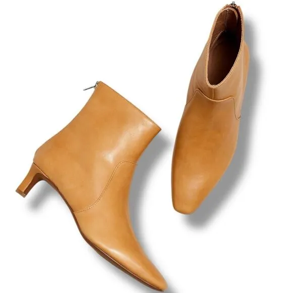 MADEWELL Boots WMNS 11 Sand Leather The Dimes Low Kitten-Heel Ankle Tan Spring