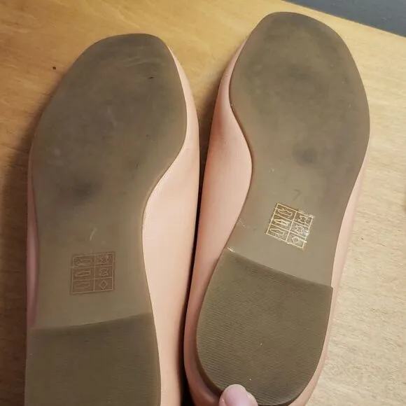 Madewell Cory Leather Ballet Flats Shoes Coral womens sz 7
