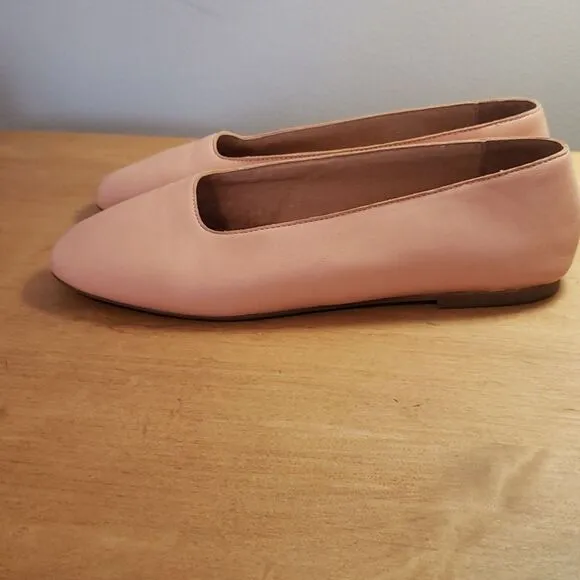 Madewell Cory Leather Ballet Flats Shoes Coral womens sz 7