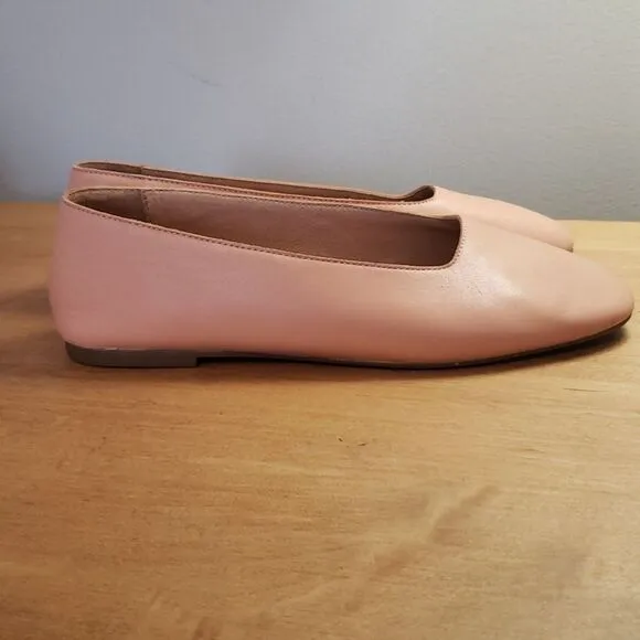 Madewell Cory Leather Ballet Flats Shoes Coral womens sz 7