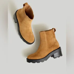 Madewell The Gwenda Platform Chelsea suede Ankle Boots 9
