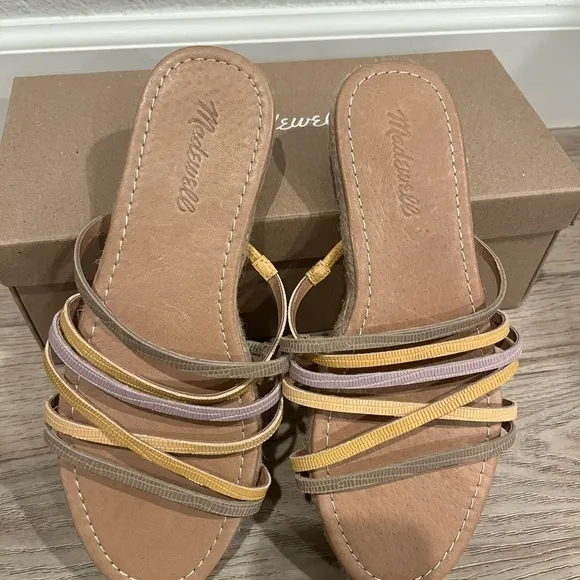 Madewell Woman The Kathrny Espadrille Slide Sandals, Size 7.5