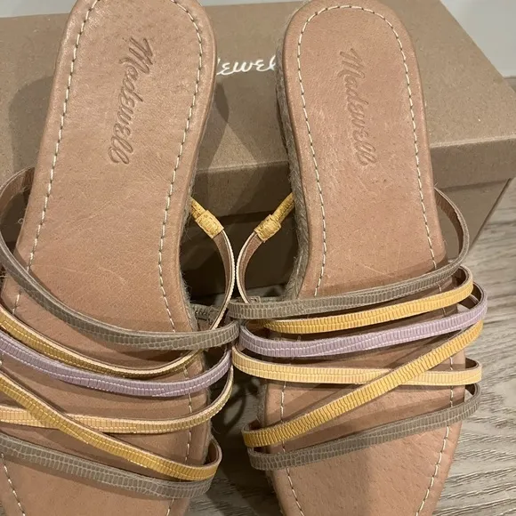 Madewell Woman The Kathrny Espadrille Slide Sandals, Size 7.5