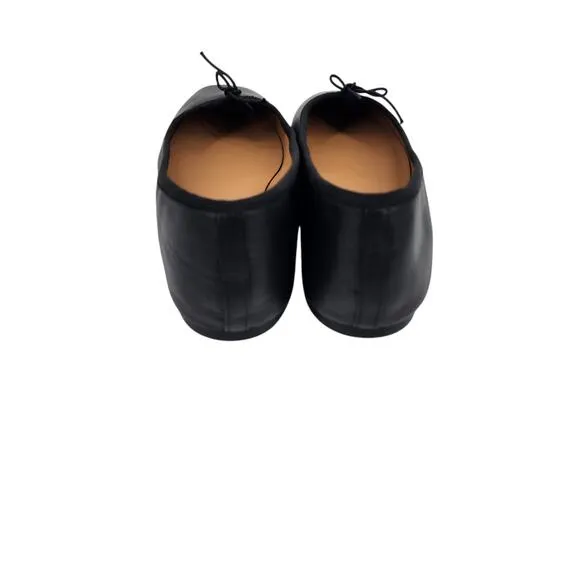 Madewell Women's Black The Anelise Ballet Leather Slip on Flat Shoes Size 12