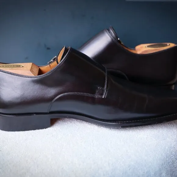 Magnanni 10-M Double Monk Strap Black and Blue Mens Dress Shoes