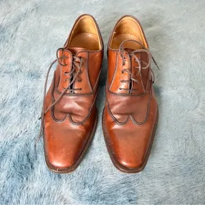 Magnanni #11115 men's size 8.5 Leather Wingtip Oxfords dress shoes