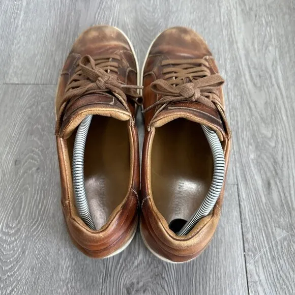 MAGNANNI ELONSO Cognac Brown Walnut Solid Low Top Men Casual Shoes Size 9 M