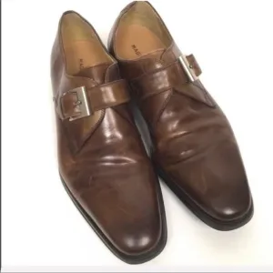 Magnanni Marco Plain Toe Monk Shoes Size 9.5