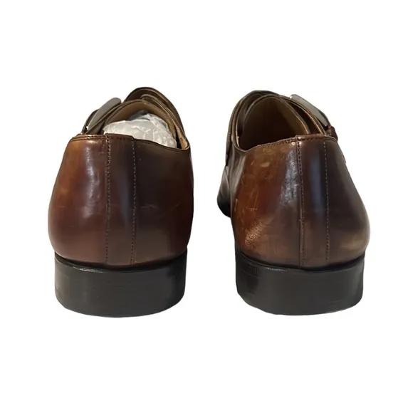 Magnanni Marco Plain Toe Monk Shoes Size 9.5