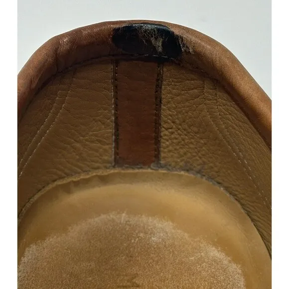 Magnanni Men’s Marbled Cognac Leather Loafers Shoes Made In Spain Size 9.5 READ