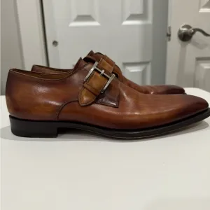 Magnanni Monk Strap Leather Dress Shoes